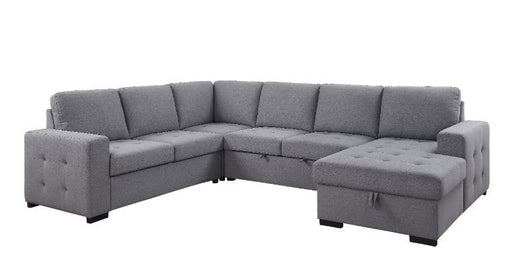 Nardo - Sectional Sofa - Gray Fabric Unique Piece Furniture