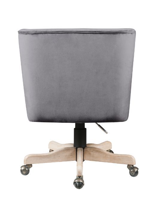 Cliasca - Office Chair - Gray Velvet Unique Piece Furniture