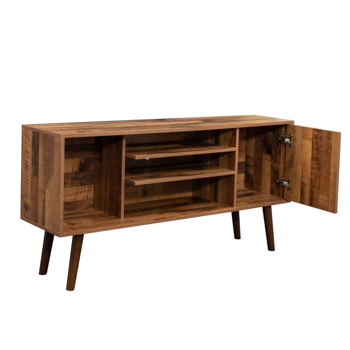 TV Stand Use In With 1 Storage And 2 Shelves Cabinet, High Quality Particle Board, Fir Wood