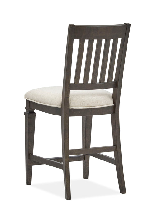 Calistoga - Counter Dining Chair With Upholstered Seat (Set of 2) - Weathered Charcoal