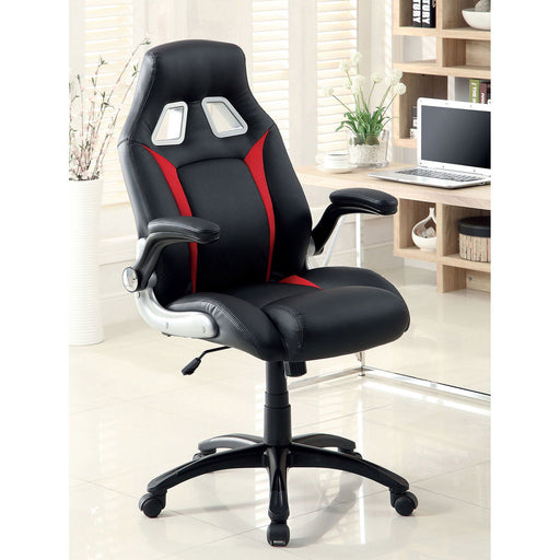 Argon - Office Chair - Black / Silver / Red Unique Piece Furniture
