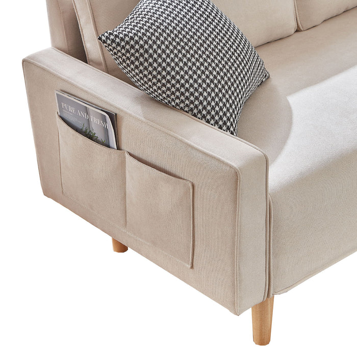 Elegant Linen Sofa, Modern Sofa- Enhance Your Living Space With Timeless Sophistication - White