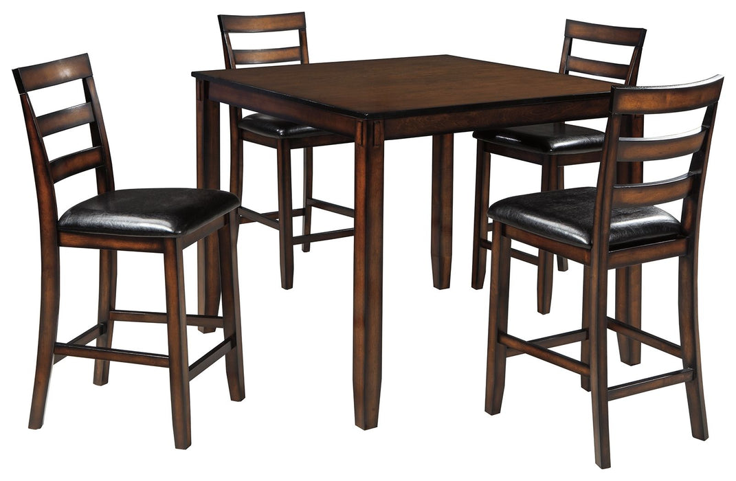 Coviar - Brown - Drm Counter Table Set (Set of 5) Unique Piece Furniture