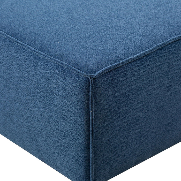 4 Piece Upholstered Sectional Sofa In Blue