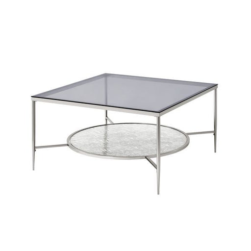 Adelrik - Coffee Table - Glass & Chrome Finish Unique Piece Furniture