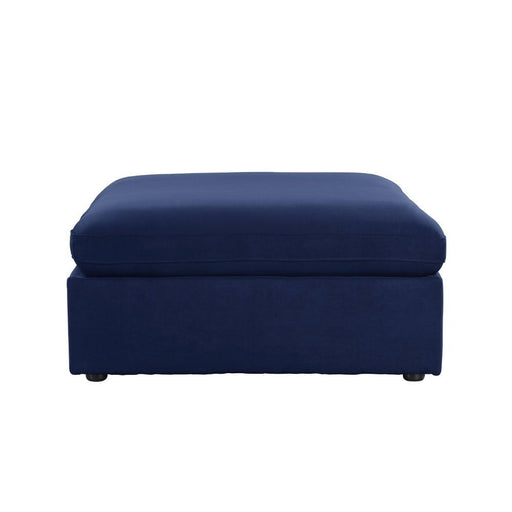 Crosby - Ottoman - Blue Fabric Unique Piece Furniture