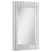 Aideen - Rectangular Wall Mirror With Vertical Stripes Of Faux Crystals Unique Piece Furniture