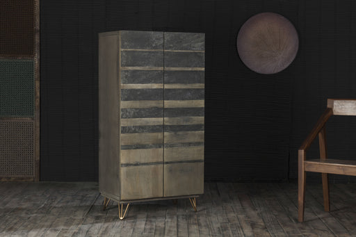 Beretta - Wardrobe - Gray Stone & Ash Oak Unique Piece Furniture
