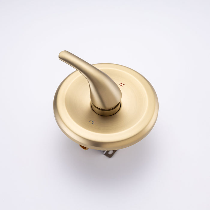 6" Detachable Handheld Shower Head Shower Faucet Shower System - Brushed Gold