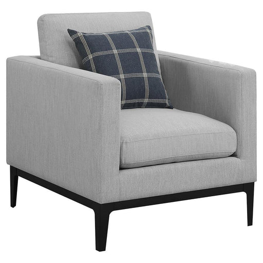 Apperson - Cushioned Back Arm Chair - Light Gray Unique Piece Furniture
