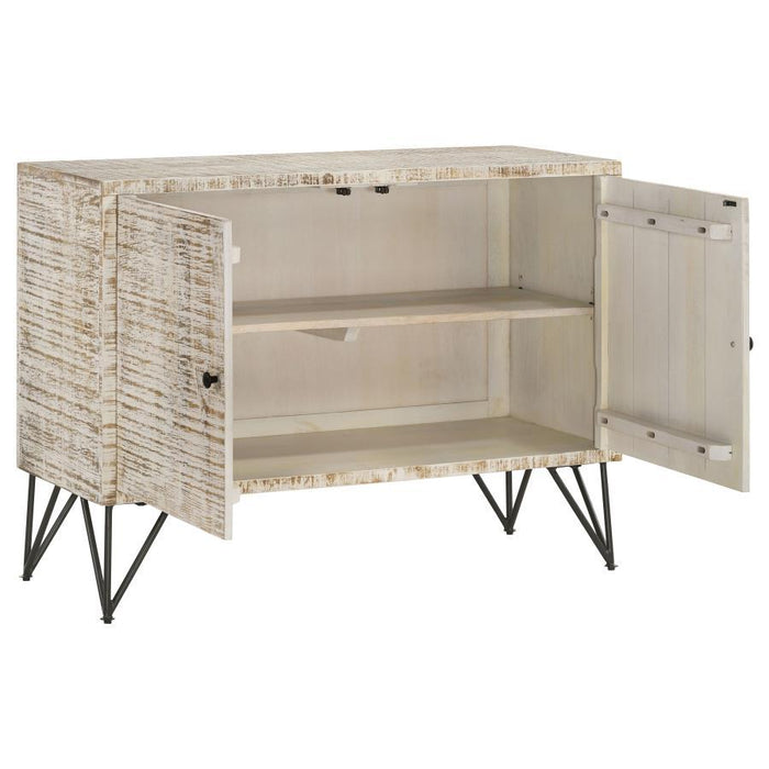 Maille - 2-Door Accent Cabinet - White Washed Unique Piece Furniture