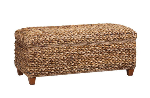 Laughton - Hand-Woven Banana Leaf Storage Trunk - Amber Unique Piece Furniture