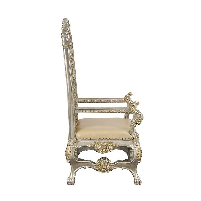 Danae - Dining Chair (Set of 2) - PU, Champagne & Gold Finish Unique Piece Furniture