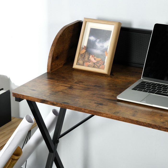 39.4" L Rectangular Computer Desk, Writing Desk - Black