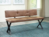 Abbott - Upholstered Dining Bench - Antique Brown And Matte Black Unique Piece Furniture