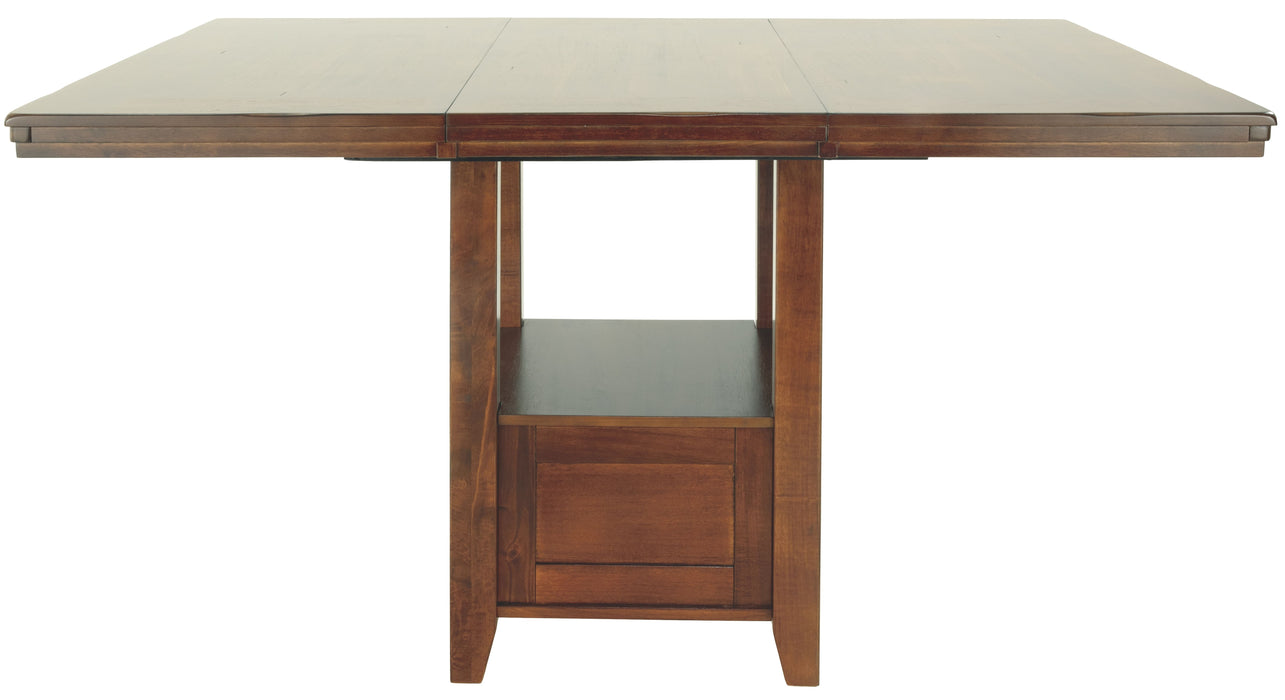 Ralene - Medium Brown - Rectangular Dining Room Counter Extension Table Unique Piece Furniture