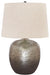 Magalie - Antique Silver Finish - Metal Table Lamp Unique Piece Furniture