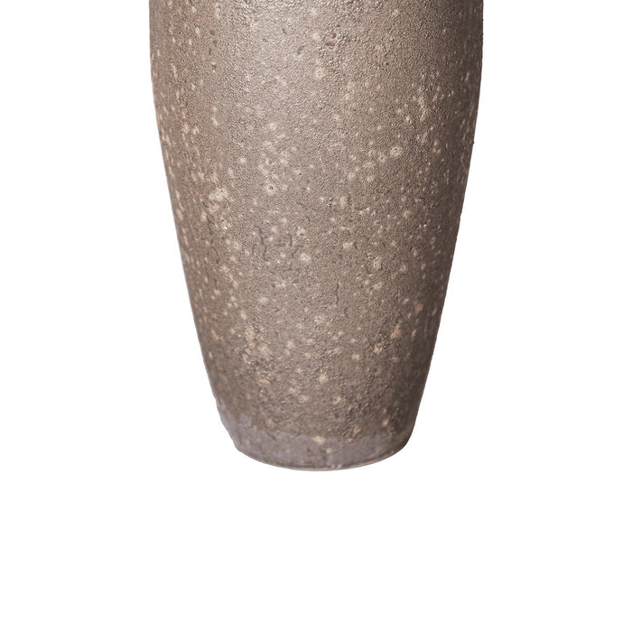 Vintage Sand Ceramic Vase 6.5"D X 13.5"H - Artisanal Piece For Your Home
