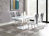 Brooklyn - 5 Piece Dining Set - White And Chrome Unique Piece Furniture