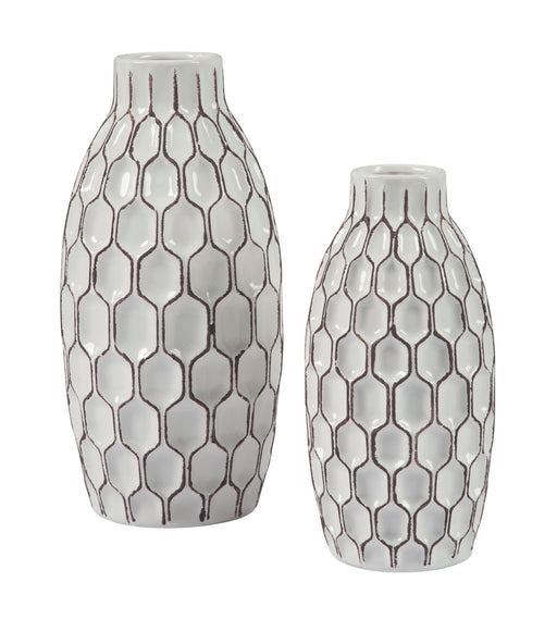 Dionna - White - Vase Set (Set of 2) Unique Piece Furniture
