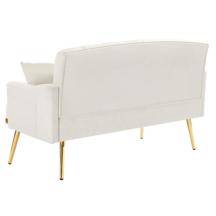 Cream White 2 Seater Sofa