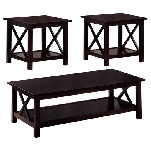 Rachelle - 3 Piece Occasional Table Set - Deep Merlot Unique Piece Furniture