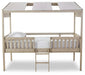 Wrenalyn - White / Brown / Beige - Twin Loft Bed With Roof Panels Unique Piece Furniture