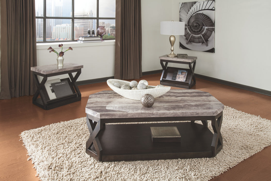 Radilyn - Grayish Brown - Occasional Table Set (Set of 3) Unique Piece Furniture