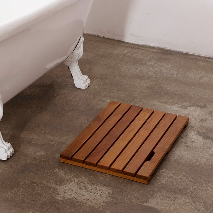 Log Color Spa Solid Teak Bathroom Shower Mat Bathroom Anti Slip Mat