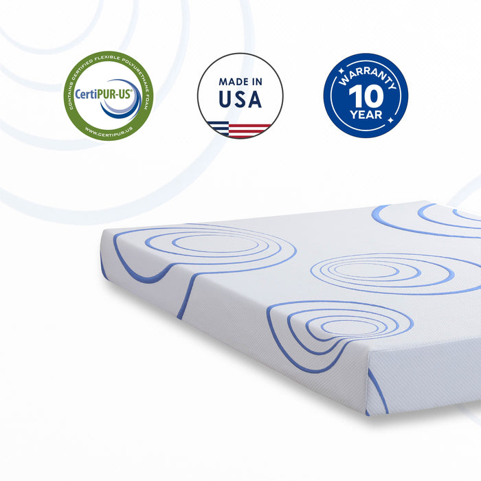 8" Made In USa Bamboo Charcoal Infused Gel Memory Foam Mattress In A Box, CertiPur - US Certified, King Mattress With Fiberglass Free Cover, Medium