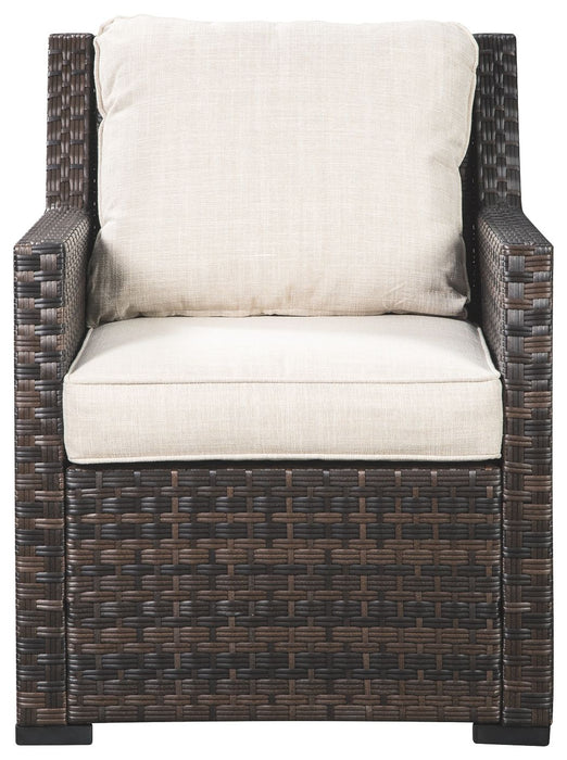 Easy - Dark Brown / Beige - Lounge Chair W/Cushion Unique Piece Furniture