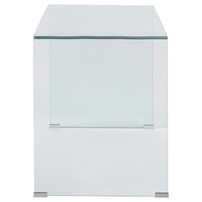 Ripley - Glass Writing Desk - Clear Unique Piece Furniture