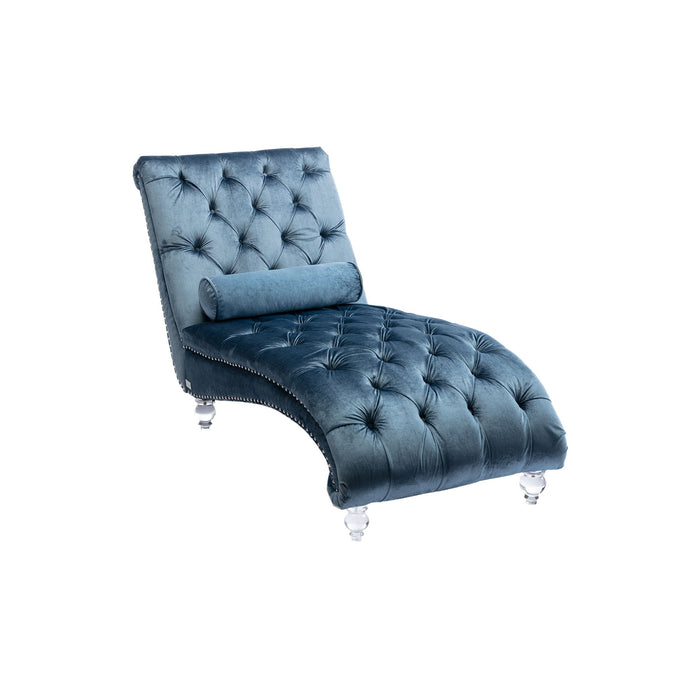 Coomore Leisure Concubine Sofa With Acrylic Feet - Light Blue