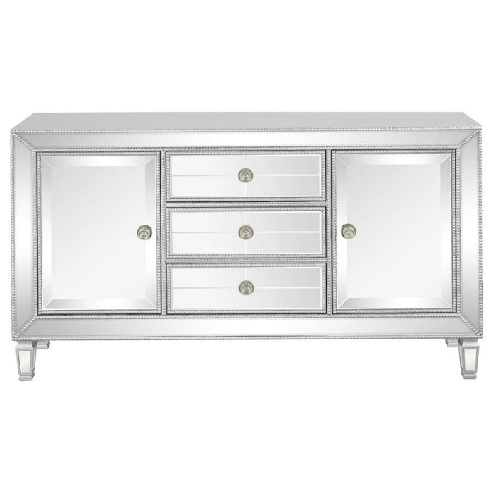 Leticia - 3-Drawer Accent Cabinet - Silver Unique Piece Furniture