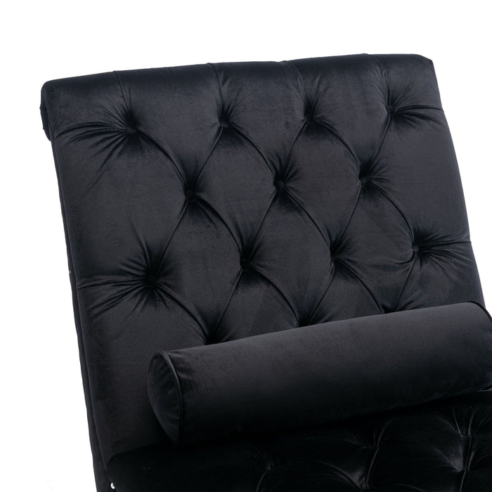 Coomore Leisure Concubine Sofa With Acrylic Feet - Black