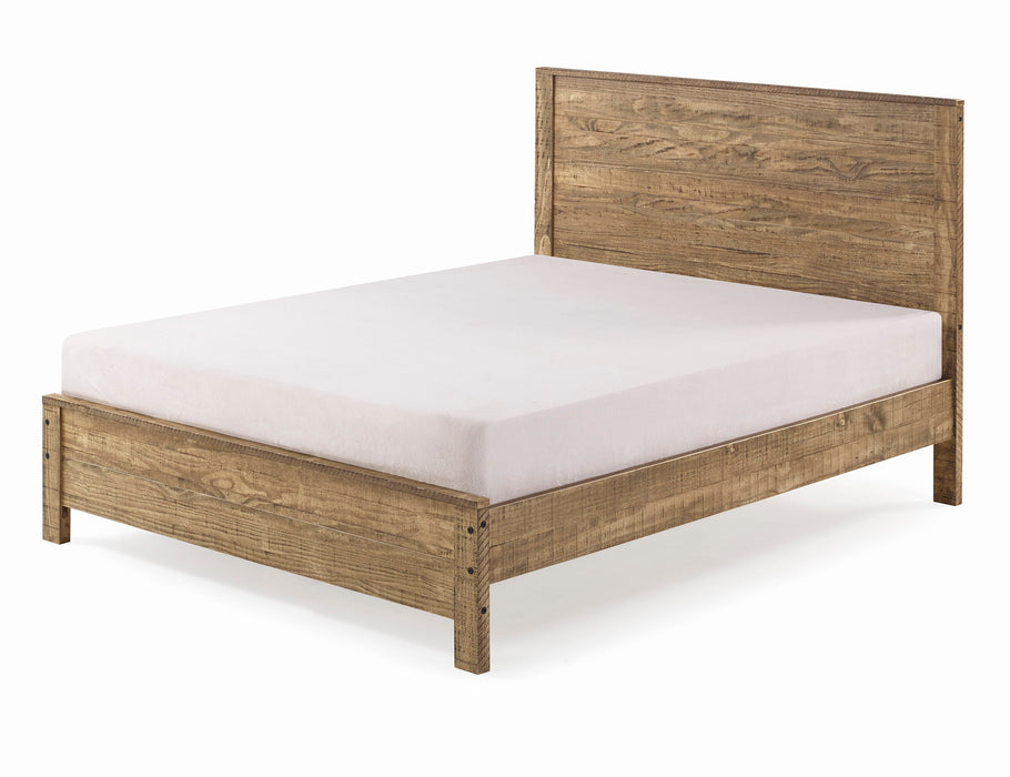 Yes4Wood Albany Solid Wood Walnut Bed, Modern Rustic Wooden Full Size Bed Frames Box Spring Needed