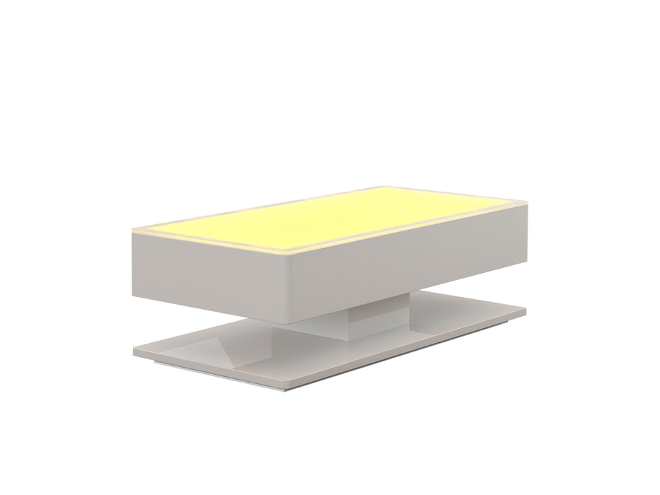 Emma Modern & Contemporary Style With Led Coffee Table Made With Wood & Glossy Finish