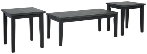 Garvine - Black / Gray - Occasional Table Set (Set of 3) Unique Piece Furniture