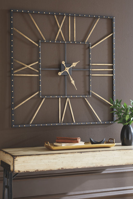 Thames - Black / Gold Finish - Wall Clock Unique Piece Furniture