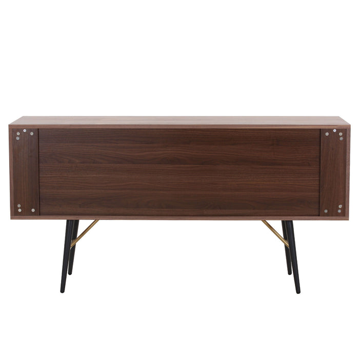 Modern TV Stand With 2 Door And 2 Drawers - Walnut