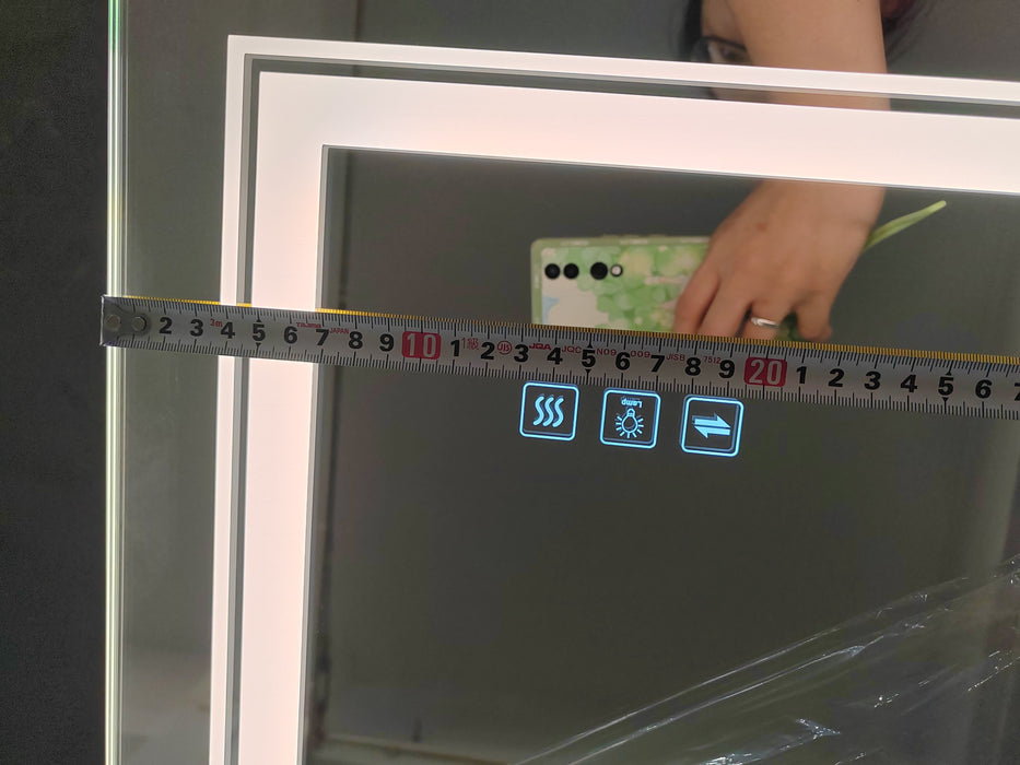 3672 Inch Bathroom Led Mirror Anti- Fog Mirror With Button