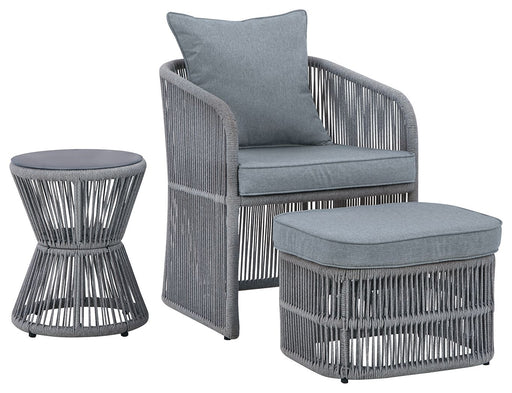 Coast Island - Dark Gray - Chair/Otto W/Cush/Table (Set of 3) Unique Piece Furniture