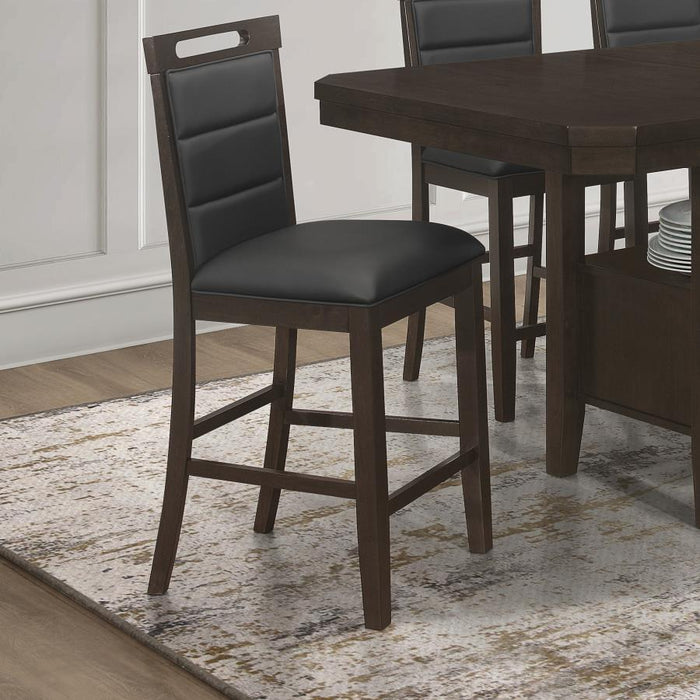 Prentiss - Upholstered Counter Height Chair (Set of 2) - Black And Cappuccino Unique Piece Furniture