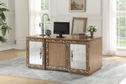 Orianne - Executive Desk - Antique Gold Unique Piece Furniture