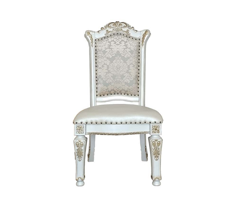 Vendom - Side Chair (Set of 2) - PU & Antique Pearl Finish Unique Piece Furniture