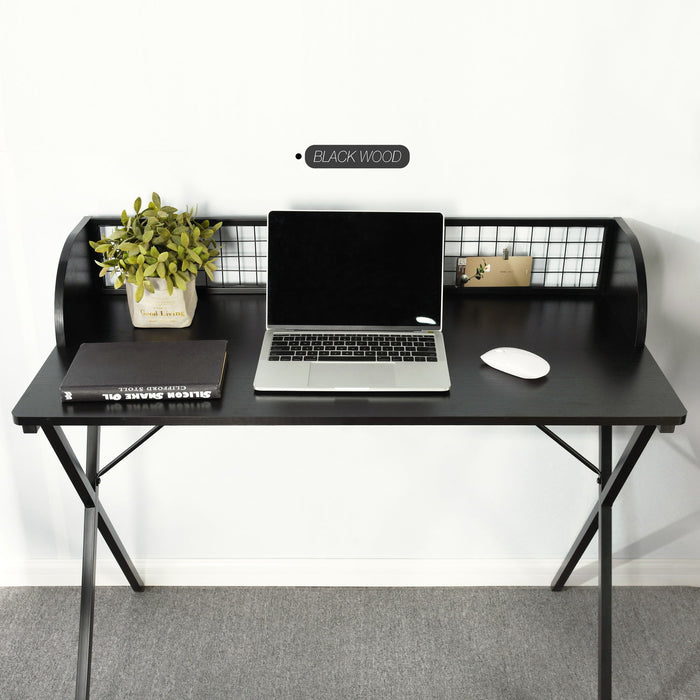 39.4" L Rectangular Computer Desk, Writing Desk - Full Black