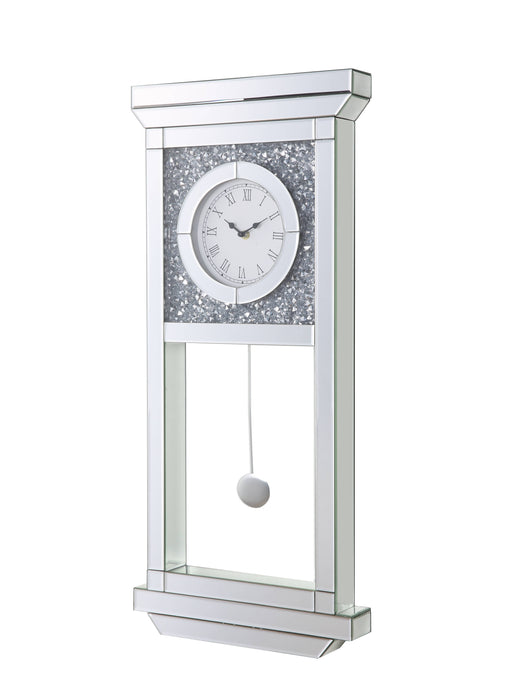 Acme Noralie Wall Clock Mirrored & Faux Diamond