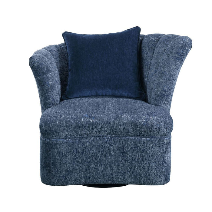 Kaffir - Chair - Blue Fabric Unique Piece Furniture