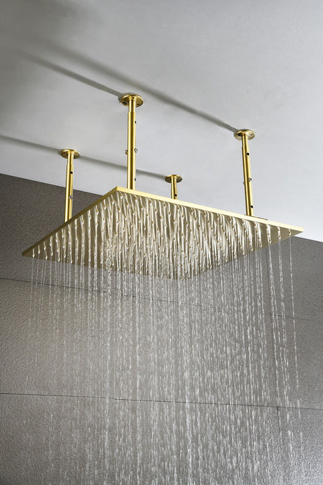 20"X20" Shower Head Stainless Steel Bathroom Showerhead Ceiling Mount (Without Led) - Gold