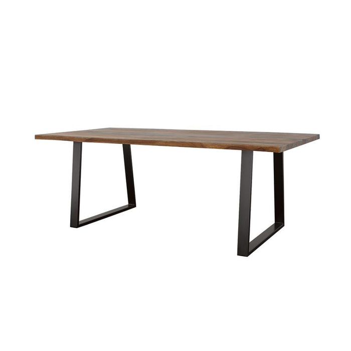 Ditman - Live Edge Dining Table - Gray Sheesham And Black Unique Piece Furniture